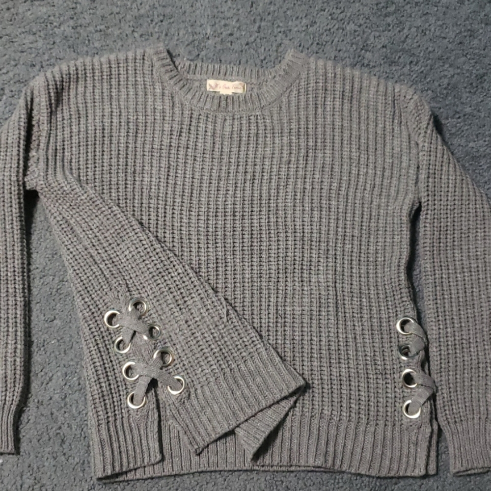 Grey It's Our Time sweater